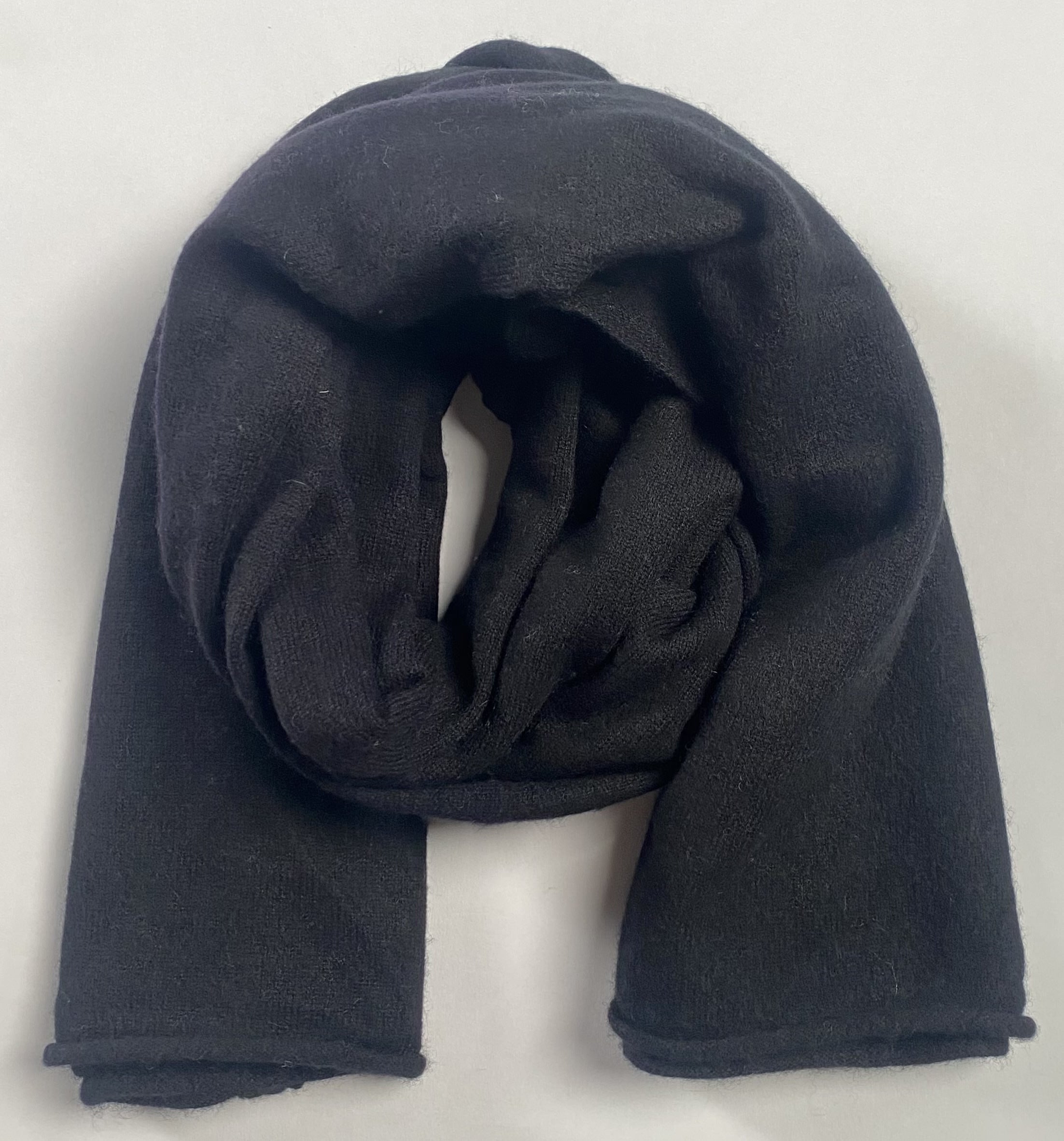 Knitted Cashmere Schal - Schwarz - aura cashmere