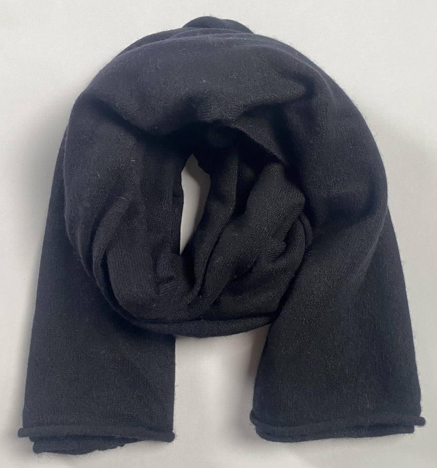 Knitted Cashmere Schal - Schwarz - aura cashmere