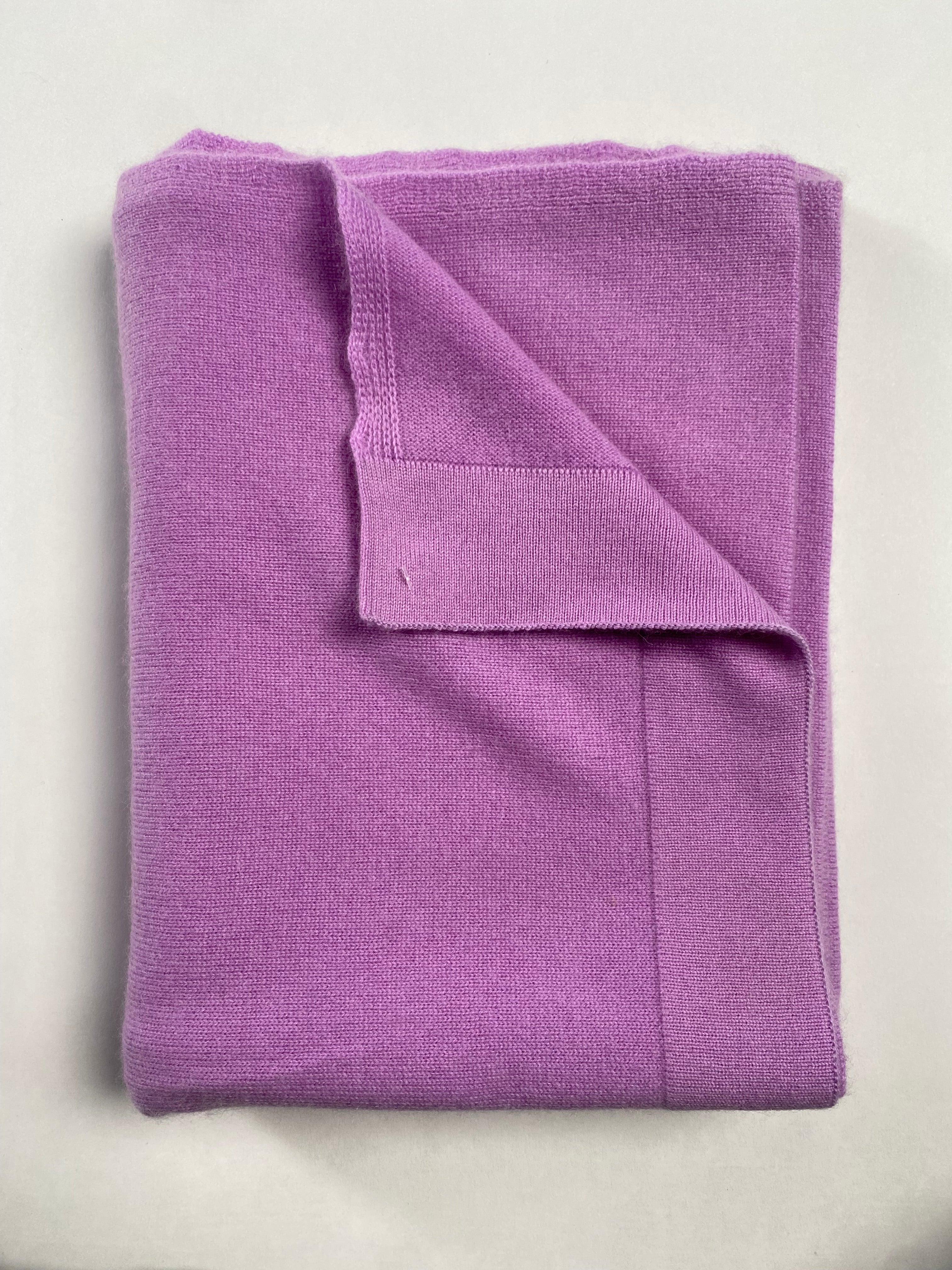 Knitted Cashmere Schal - Dunkelrosa - aura cashmere