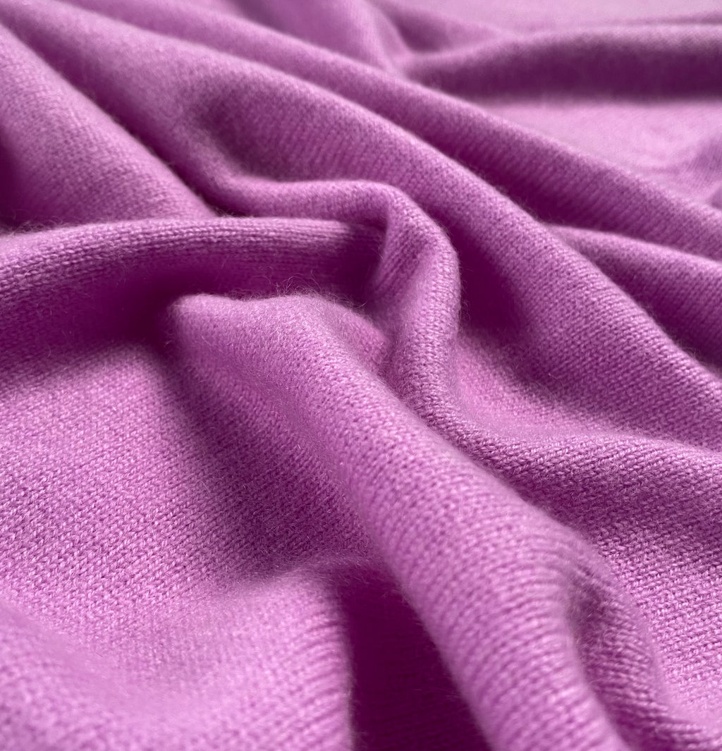 Knitted Cashmere Schal - Dunkelrosa - aura cashmere