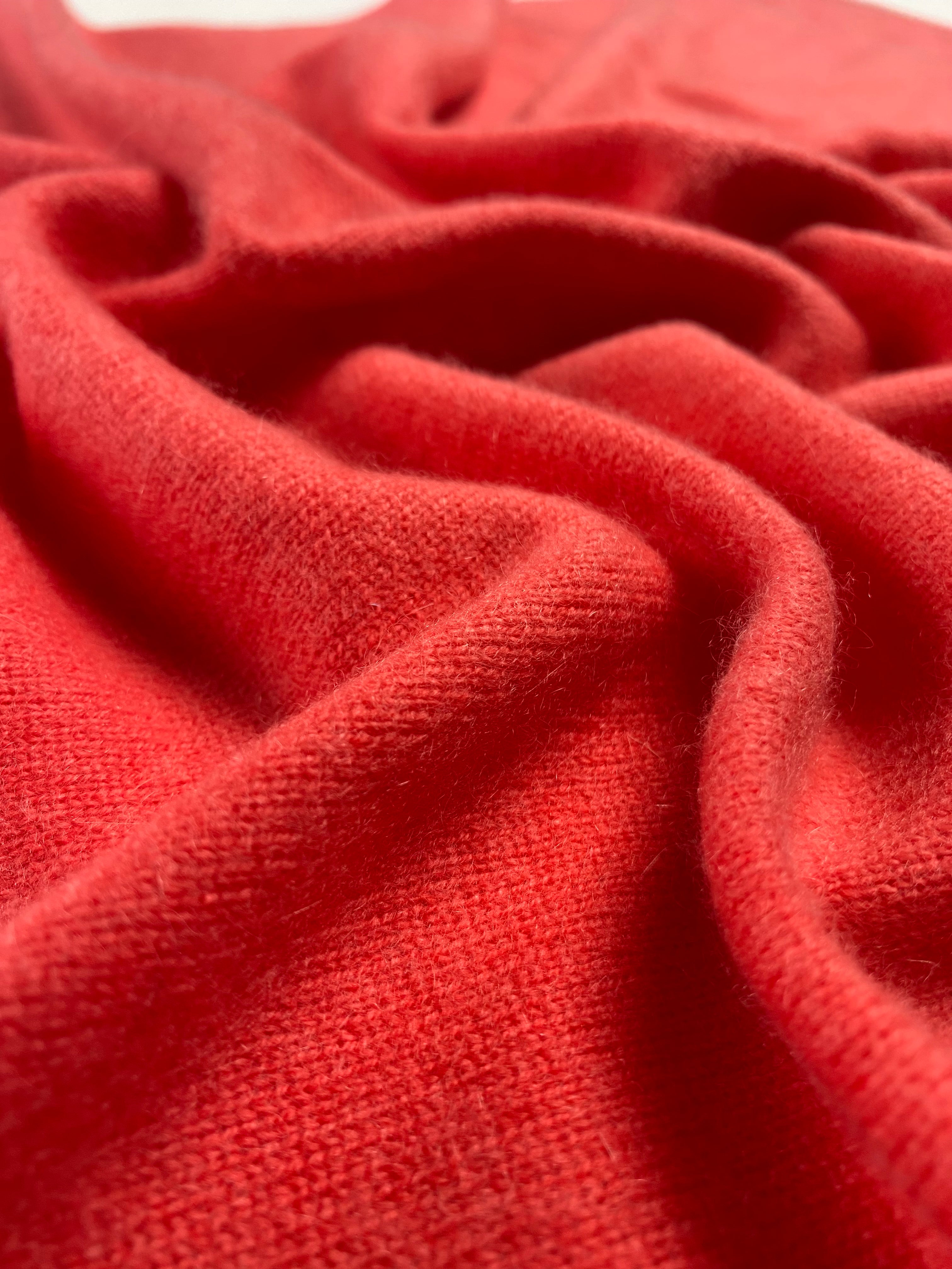 Knitted Cashmere Schal - Rot - aura cashmere