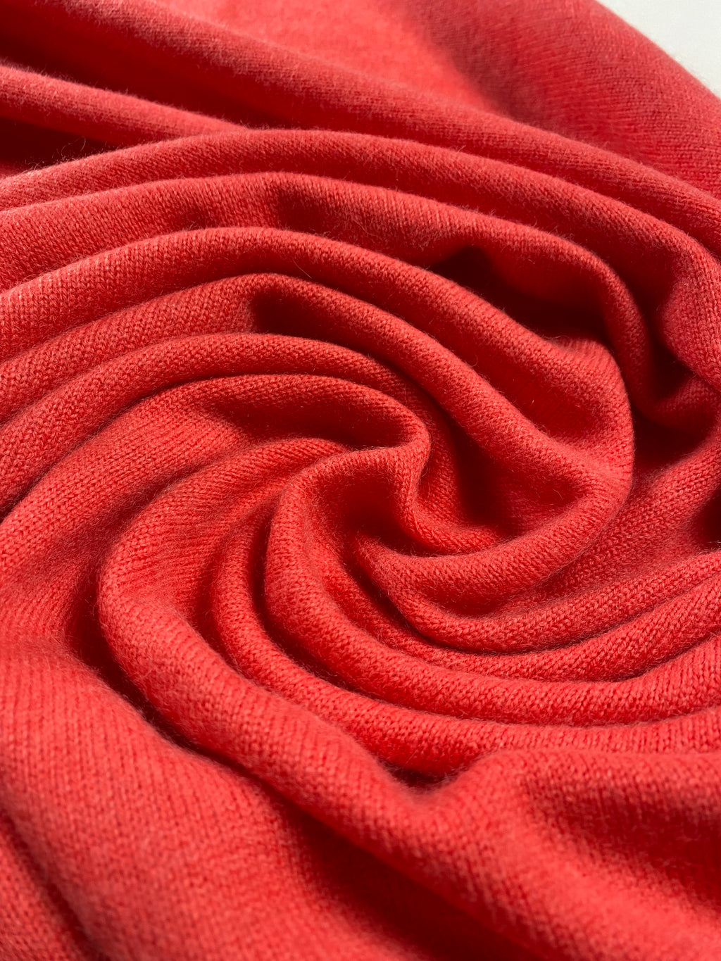 Knitted Cashmere Schal - Rot - aura cashmere