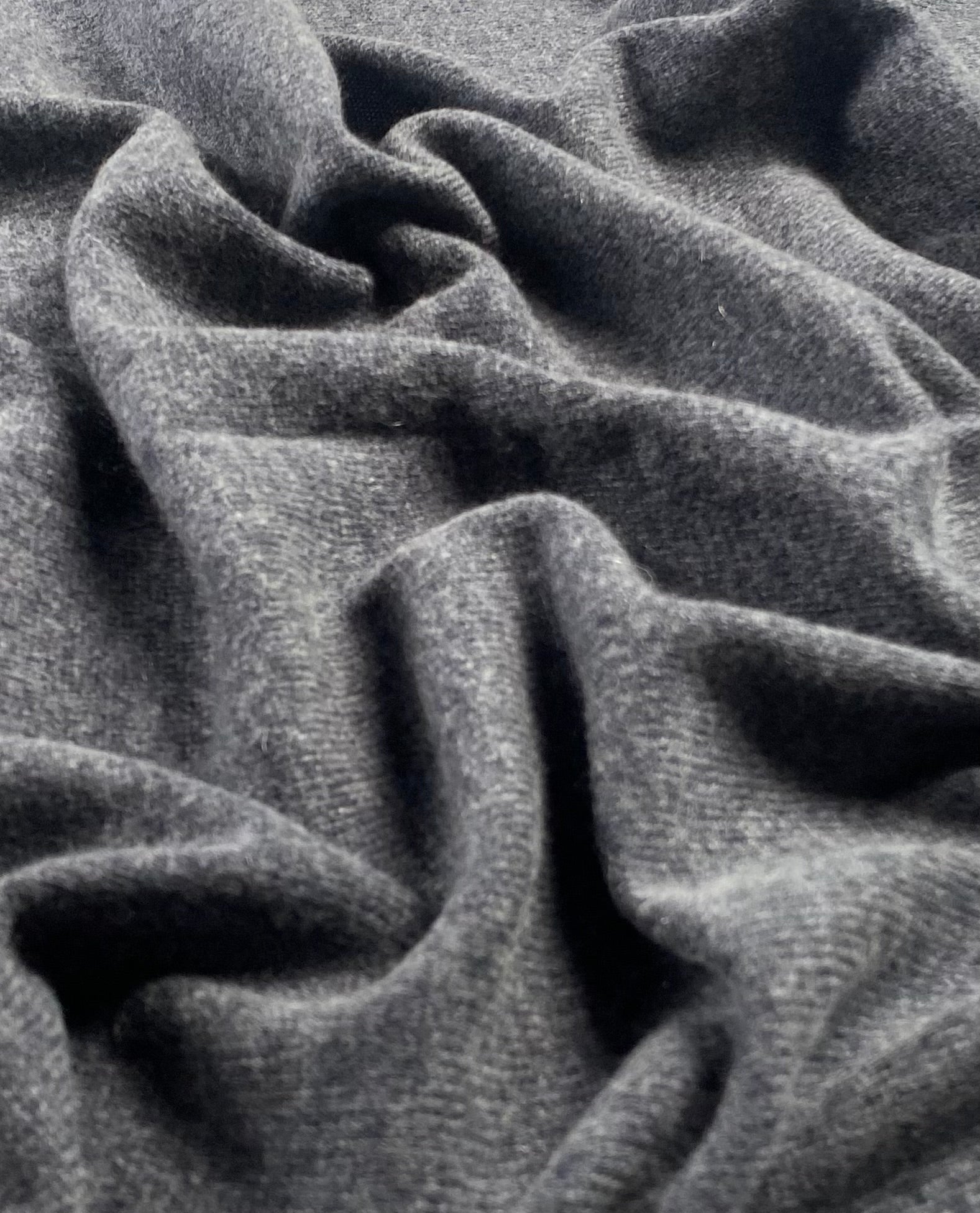 Knitted Cashmere Schal - Dunkelgrau - aura cashmere