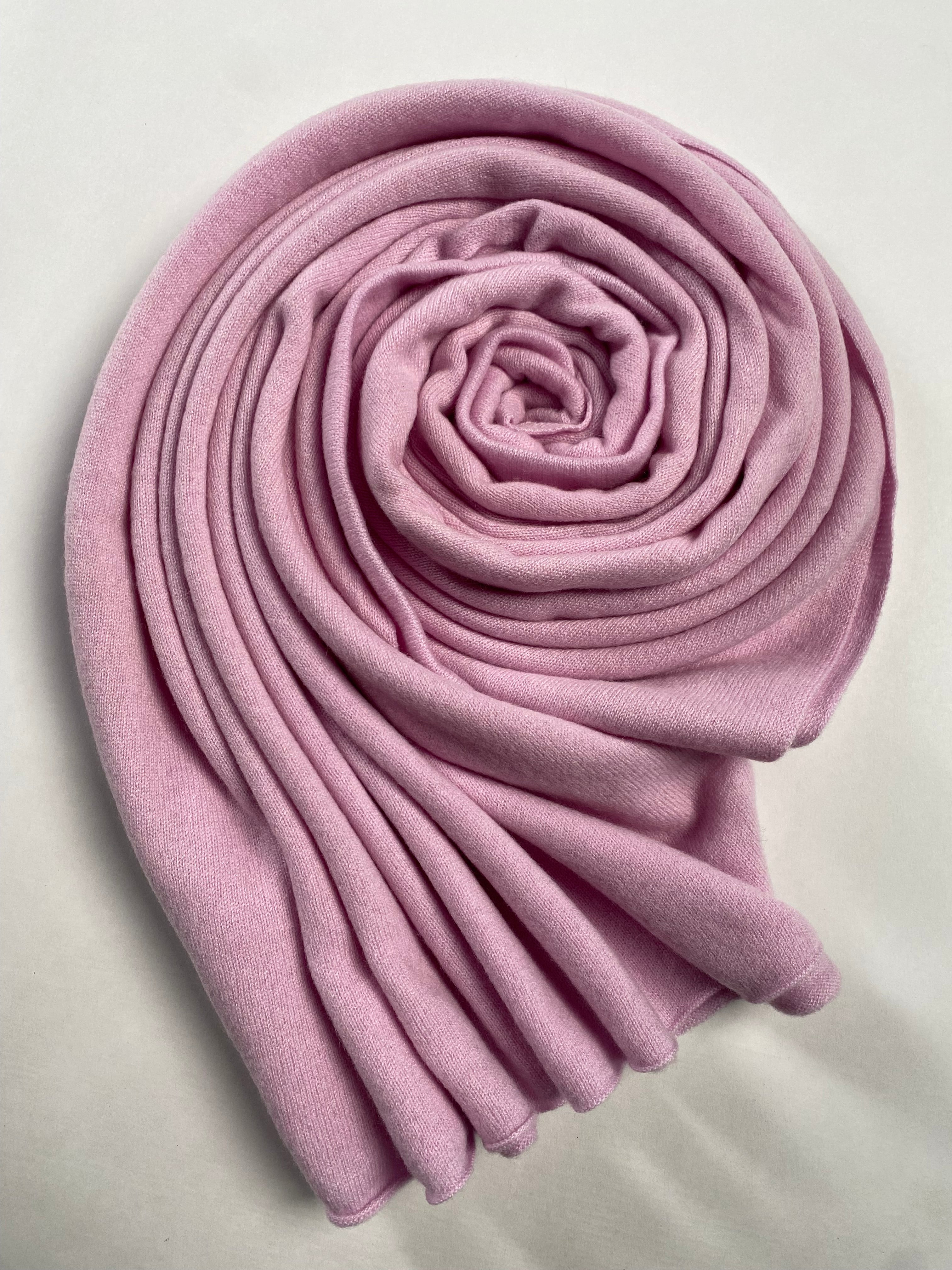 Knitted Cashmere Schal - Rosa - aura cashmere