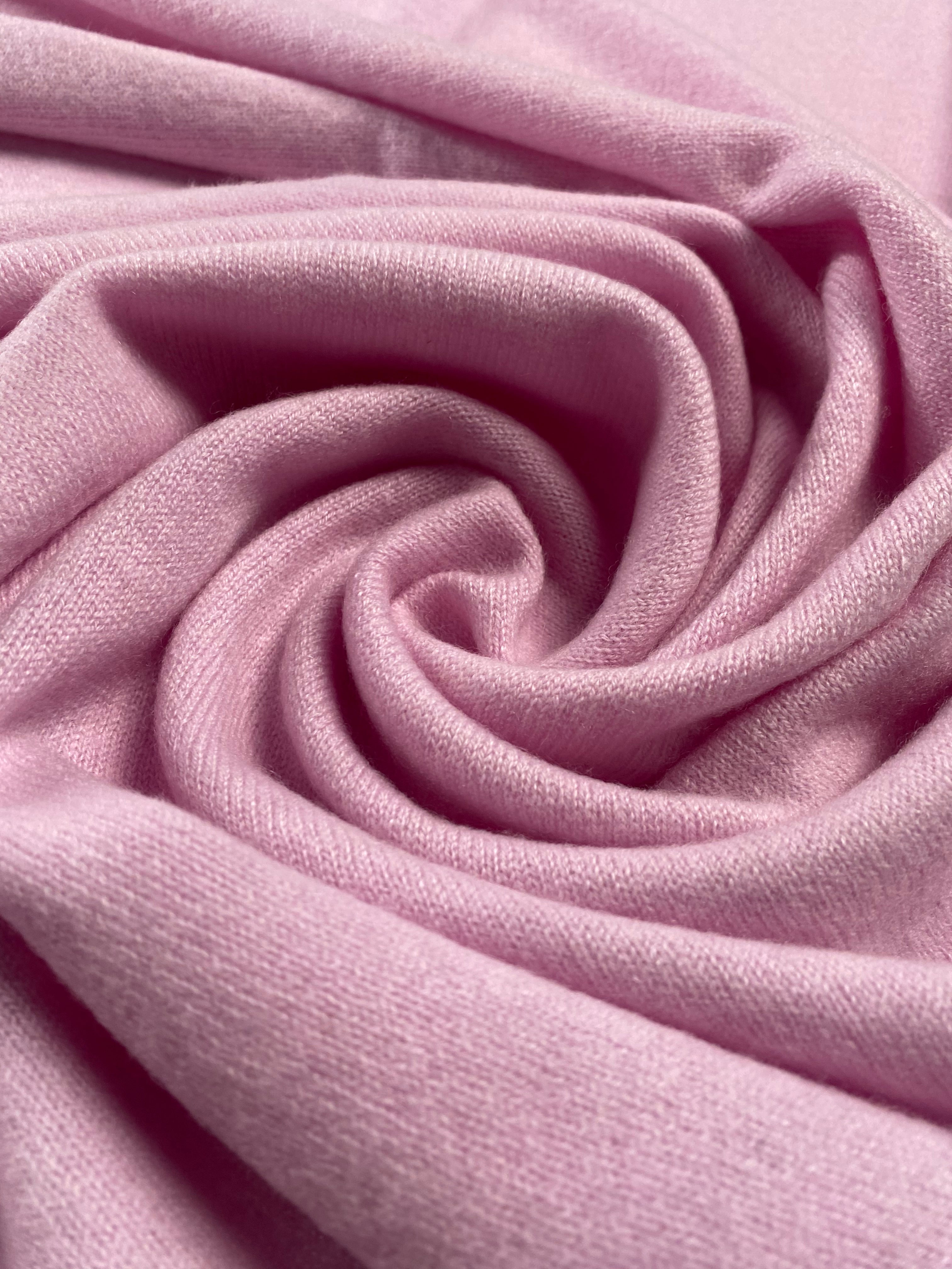 Knitted Cashmere Schal - Rosa - aura cashmere