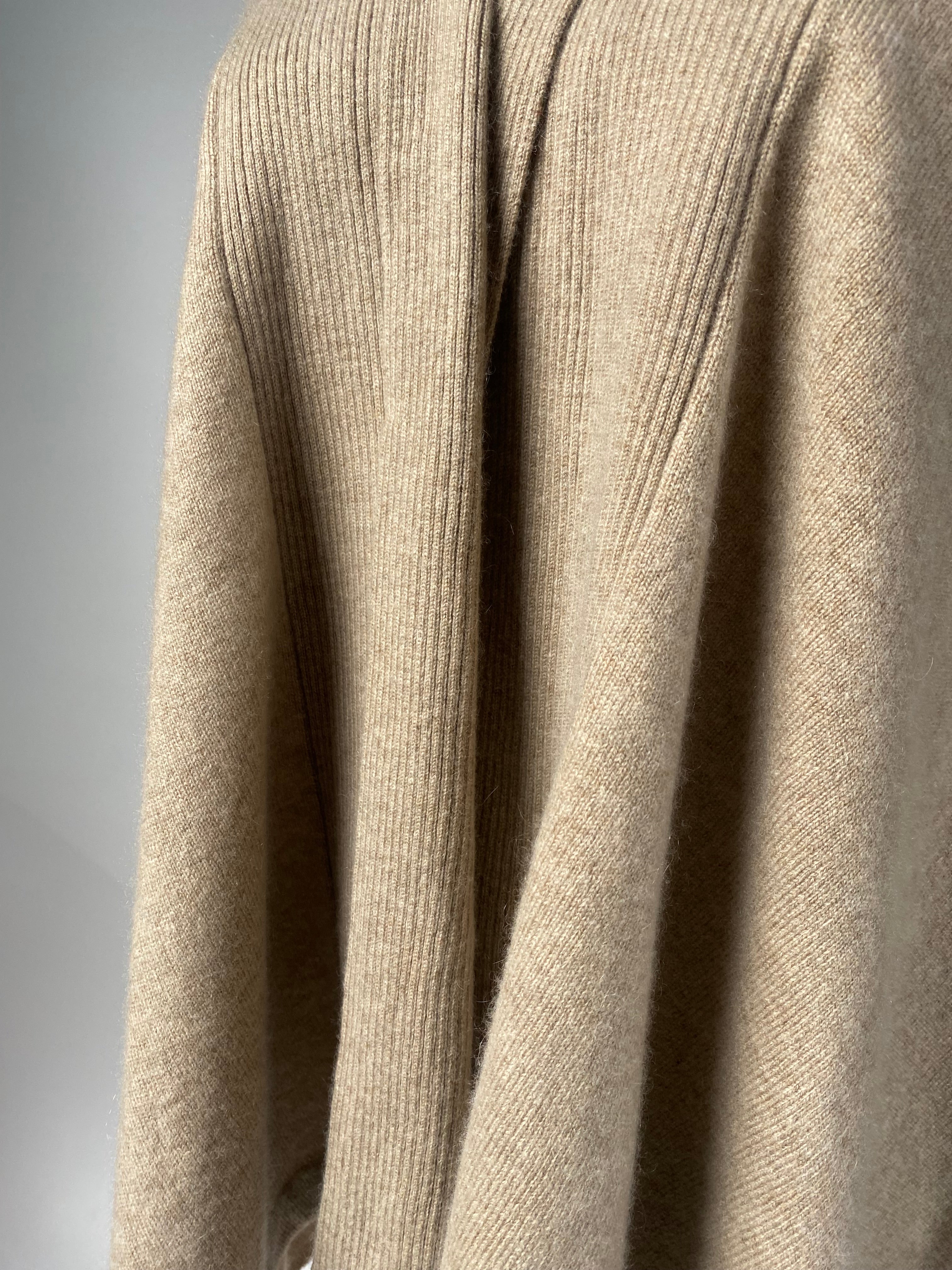 Luxury Cashmere Blend Cape - Camel - aura cashmere