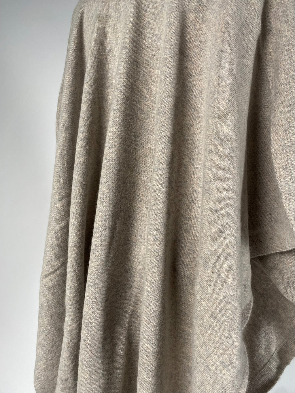 Luxury Cashmere Blend Cape - Sand - aura cashmere
