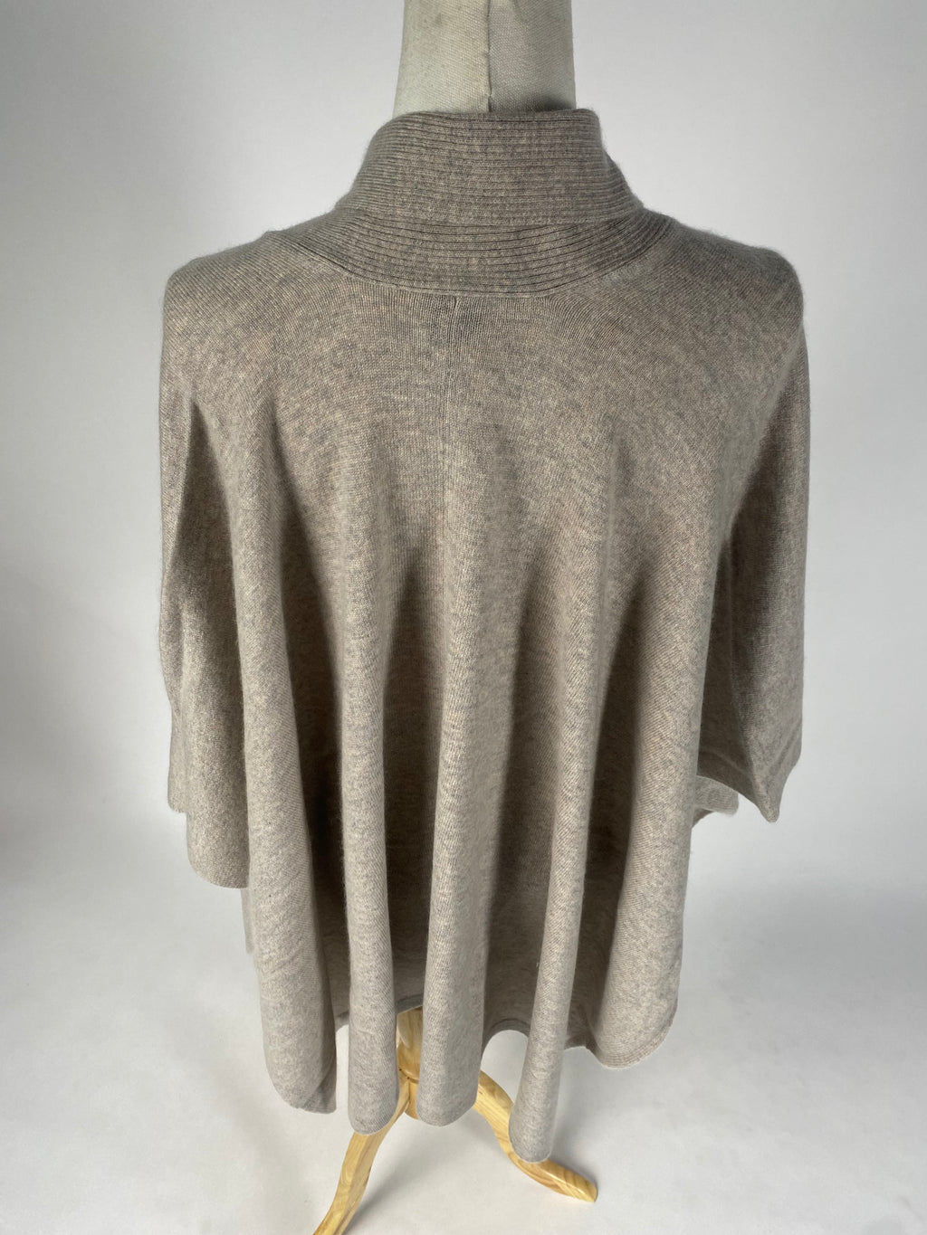 Luxury Cashmere Blend Cape - Sand - aura cashmere