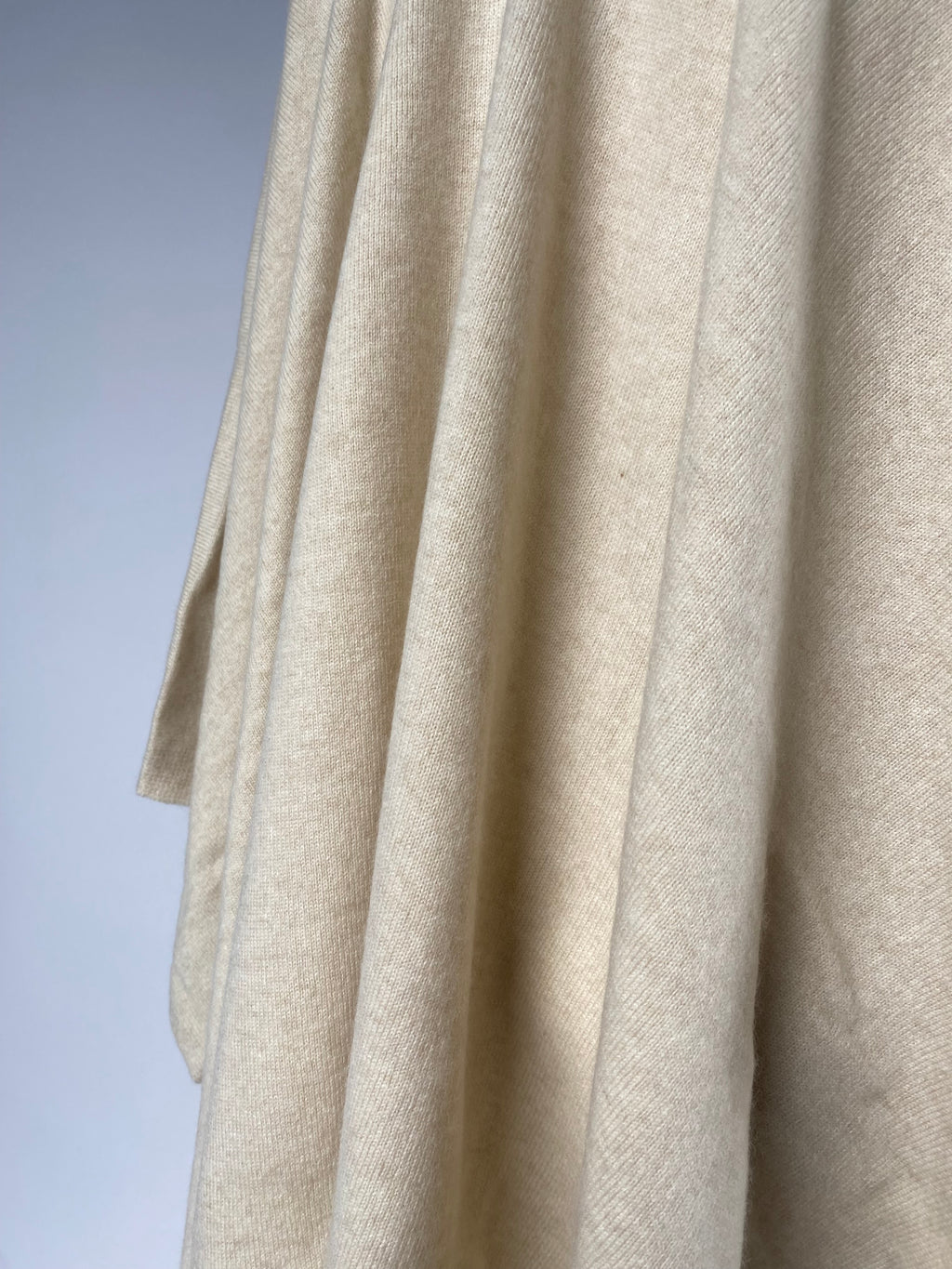 Luxury Cashmere Blend Cape - Beige - aura cashmere