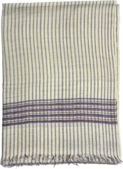 Aura Kashmir Aubergine Crosswind – handgewebter Cashmere-Schal, Produktansicht 8