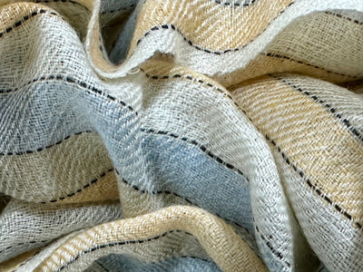 Aura Kashmir Coastal Lines – handgewebter Cashmere-Schal, Produktansicht 3