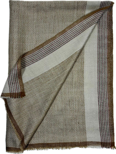 Aura Kashmir Sahara Lines – handgewebter Cashmere-Schal, Produktansicht 2