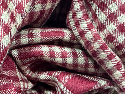 Aura Kashmiri - Bordeaux Check – Cashmere-Stola 100 × 200 cm, Produktansicht 6