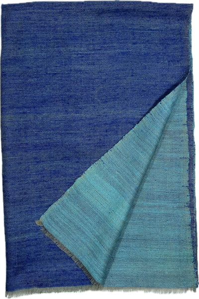 Kashmiri - Marine & Aquamarine – Double-Face-Cashmere-Schal, Originalansicht 2