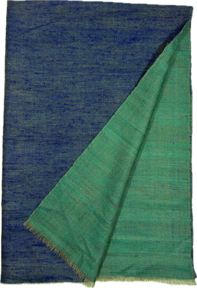 Kashmiri - Marine & Emerald – Double-Face-Cashmere-Schal, Originalansicht 2