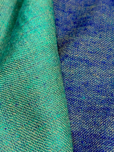 Kashmiri - Marine & Emerald – Double-Face-Cashmere-Schal, Originalansicht 4