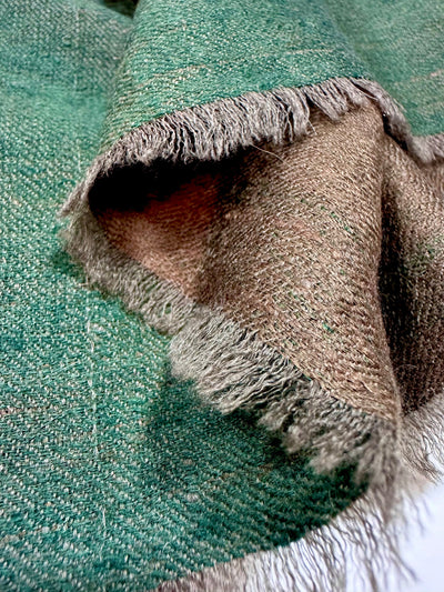 Kashmiri - Nude & Emerald – Double-Face-Cashmere-Schal, Originalansicht 3