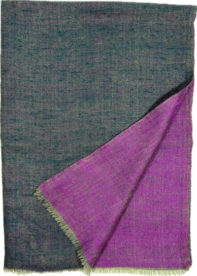 Kashmiri - Pink & Night Sky – Double-Face-Cashmere-Schal, Originalansicht 2