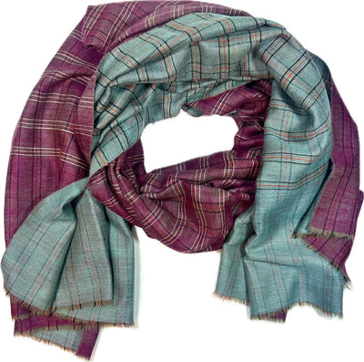 Kashmiri - Ruby & Jade – Double-Face-Cashmere-Schal, Originalansicht 1