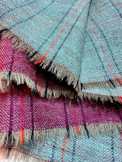 Kashmiri - Ruby & Jade – Double-Face-Cashmere-Schal, Originalansicht 3