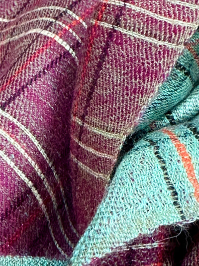 Kashmiri - Ruby & Jade – Double-Face-Cashmere-Schal, Originalansicht 4