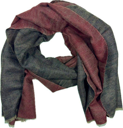 Kashmiri - Ruby & Obsidian – Double-Face-Cashmere-Schal, Originalansicht 1