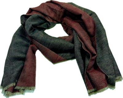 Kashmiri - Ruby & Obsidian – Double-Face-Cashmere-Schal, Originalansicht 5