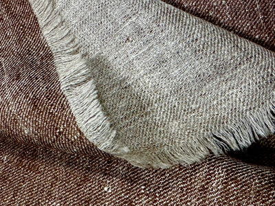 Kashmiri - Sand & Chocolate – Double-Face-Cashmere-Schal, Originalansicht 3