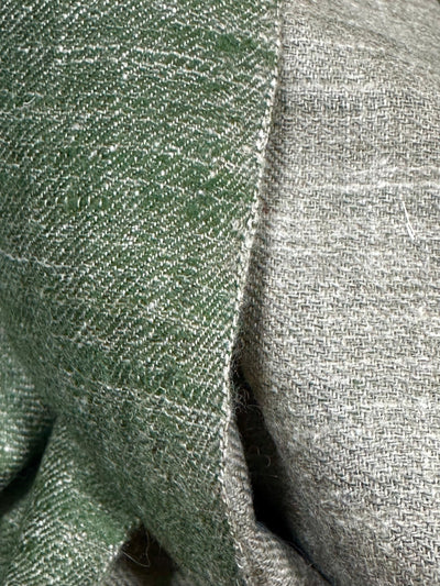 Kashmiri - Sand & Emerald – Double-Face-Cashmere-Schal, Originalansicht 4