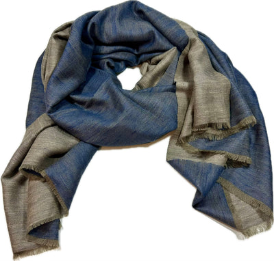Kashmiri - Sand & Night Sky – Double-Face-Cashmere-Schal, Originalansicht 3