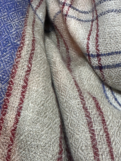 Aura Kashmiri - Maritime Check – Cashmere-Stola 100 × 200 cm, Produktansicht 3