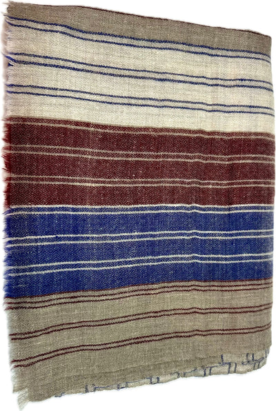 Aura Kashmiri - Maritime Check – Cashmere-Stola 100 × 200 cm, Produktansicht 6