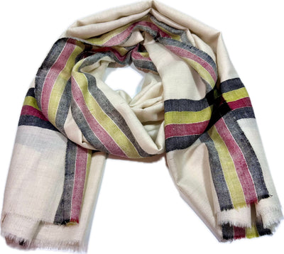 Aura Kashmiri - Side Stripe Trio – Cashmere-Stola 100 × 200 cm, Produktansicht 9