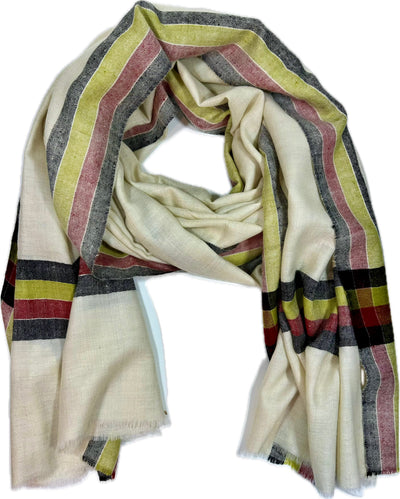 Aura Kashmiri - Side Stripe Trio – Cashmere-Stola 100 × 200 cm, Produktansicht 10