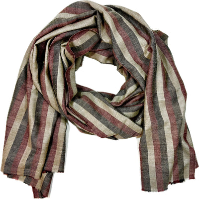 Aura Kashmiri - Tricolor Stripes – Cashmere-Stola 100 × 200 cm, Produktansicht 7