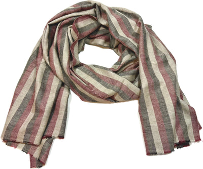 Aura Kashmiri - Tricolor Stripes – Cashmere-Stola 100 × 200 cm, Produktansicht 8
