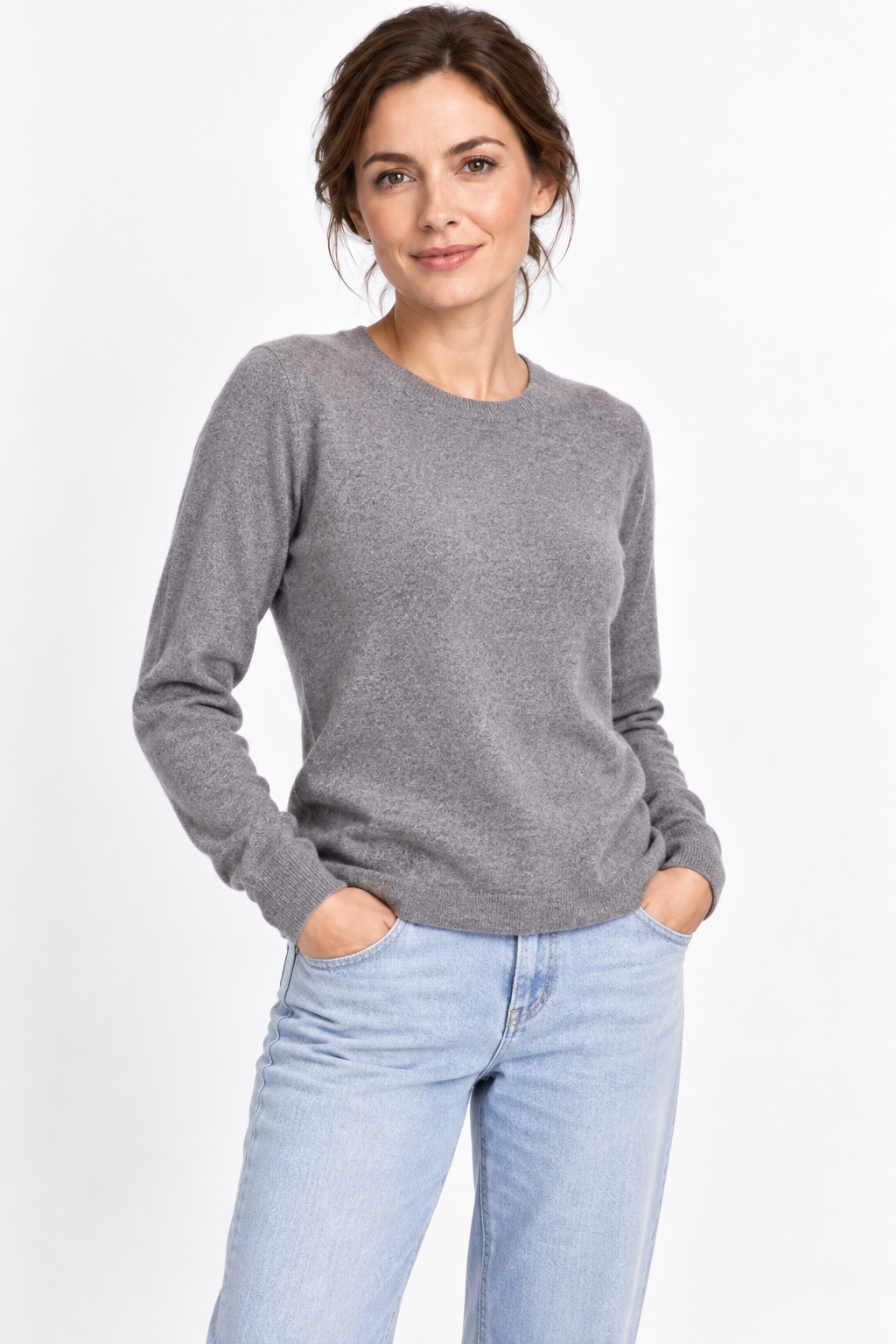 Circle Natural – Rundhals-Pullover für Damen – Modellansicht