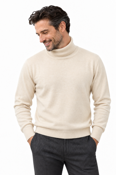 Rise Natural – Rollkragen-Pullover für Herren – Modellansicht
