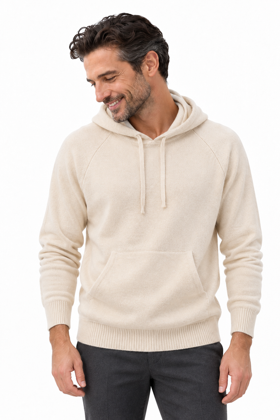 Pause Natural – Unisex-Strickhoodie – Modellansicht
