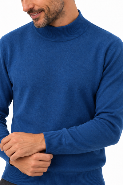 Contour – Stehkragen-Pullover für Herren – Strickdetail