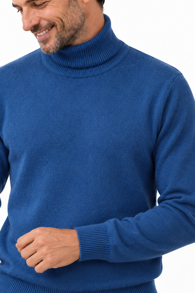 Rise – Rollkragen-Pullover für Herren – Strickdetail