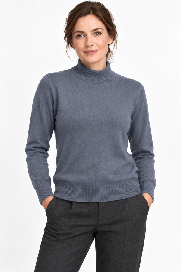 Contour – Stehkragen-Pullover für Damen – Modellansicht