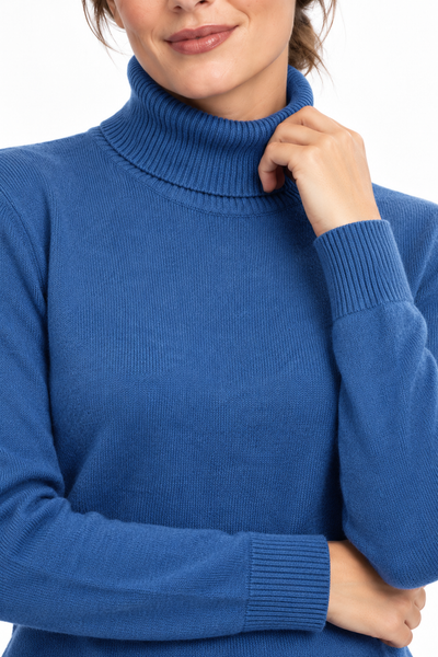 Rise – Rollkragen-Pullover für Damen – Strickdetail