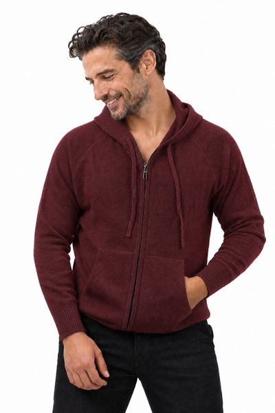 Aura Cashmere ND-1391-C10318 Bordeaux – Aura-Mann-Model