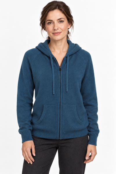 Pause Zip – Unisex-Strickjacke mit Kapuze – Modellansicht
