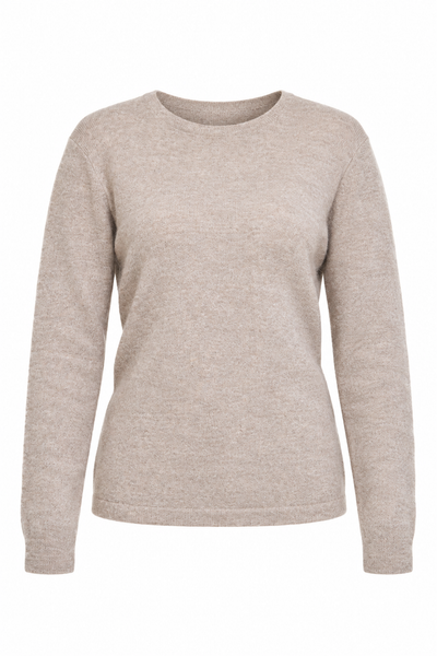 Circle Natural – Maglia a girocollo da donna – Marrone scuro naturale – Foto del prodotto [ND-1285-C9855]