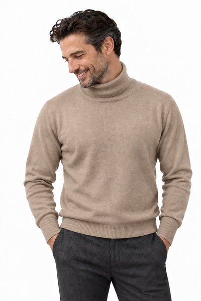 Rise Natural – Dolcevita da uomo – Marrone chiaro naturale – Su un modello Aura [ND-1291-C9792]