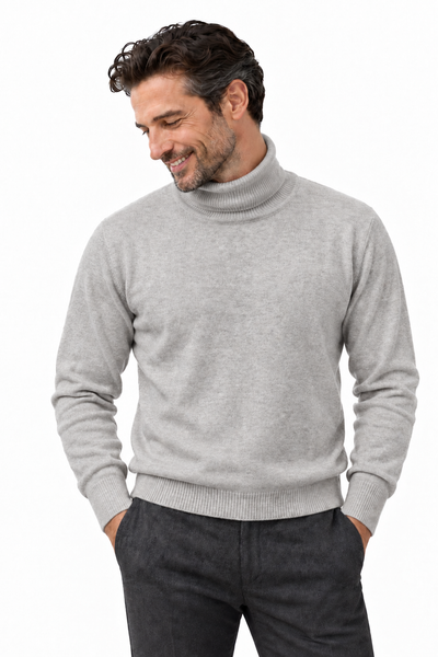 Rise Natural – Dolcevita da uomo – Grigio chiaro naturale – Su un modello Aura [ND-1291-C9793]