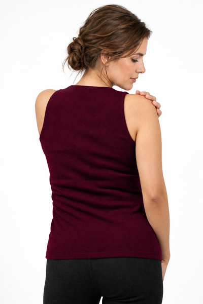 Trace – Top in maglia senza maniche – Bordeaux – Vista G089 [ND-1344-C8810]