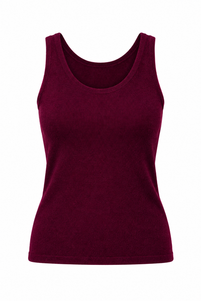 Trace – Top in maglia senza maniche – Bordeaux – Foto del prodotto [ND-1344-C8810]
